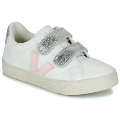 Veja SMALL ESPLAR VELCRO Couleur Blanc / Doré