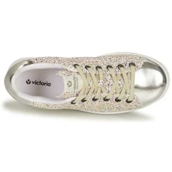 Victoria TENIS GLITTER Couleur Argenté -Geox Boutique 18749911 500 F