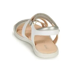 Geox SANDAL KARLY GIRL Couleur Blanc / Argenté -Geox Boutique 18764320 500 E