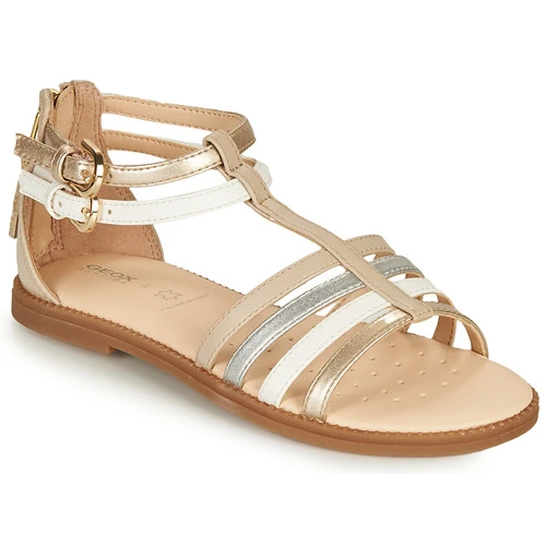 Geox SANDAL KARLY GIRL Couleur Beige / Argenté / Blanc 3 Geox SANDAL KARLY GIRL Couleur Beige / Argenté / Blanc