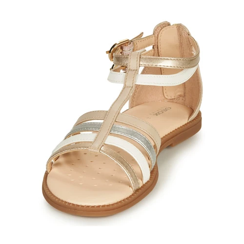 Geox SANDAL KARLY GIRL Couleur Beige / Argenté / Blanc 5 Geox SANDAL KARLY GIRL Couleur Beige / Argenté / Blanc – Image 3