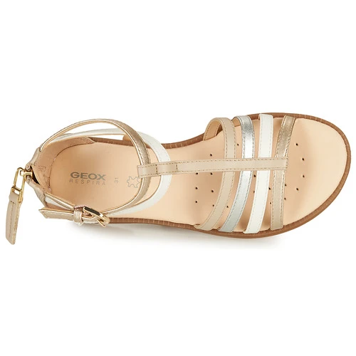 Geox SANDAL KARLY GIRL Couleur Beige / Argenté / Blanc 8 Geox SANDAL KARLY GIRL Couleur Beige / Argenté / Blanc – Image 6