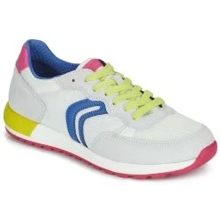Geox J ALBEN GIRL Couleur Blanc / Bleu / Rose