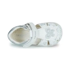 Geox B ELTHAN GIRL C Couleur Blanc / Argenté -Geox Boutique 21124611 500 F