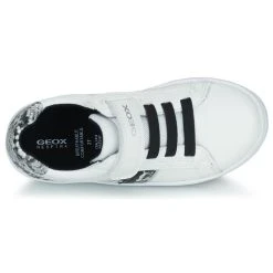 Geox J DJROCK GIRL B Couleur Blanc / Noir -Geox Boutique 21124648 500 F