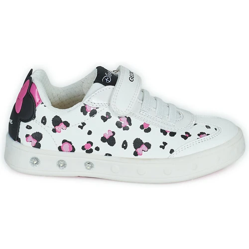 Geox J SKYLIN GIRL Couleur Blanc / Noir / Rose 4 Geox J SKYLIN GIRL Couleur Blanc / Noir / Rose – Image 2