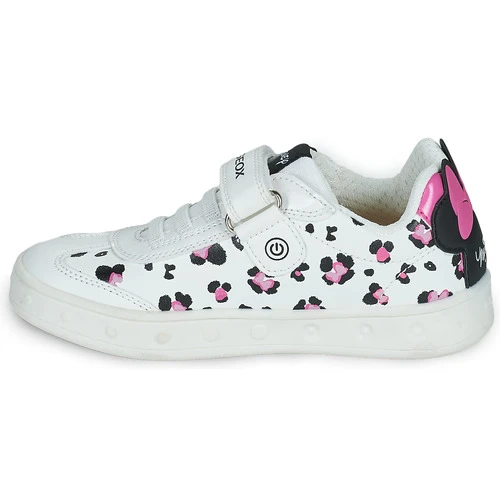Geox J SKYLIN GIRL Couleur Blanc / Noir / Rose 6 Geox J SKYLIN GIRL Couleur Blanc / Noir / Rose – Image 4
