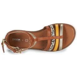 Geox J SANDAL KARLY GIRL Couleur Marron / Doré -Geox Boutique 21124702 500 F