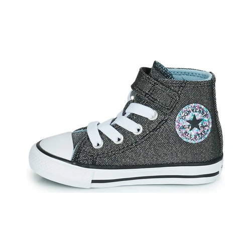 Converse CHUCK TAYLOR ALL STAR 1V UNDERSEA GLITTER HI Couleur Noir 6 Converse CHUCK TAYLOR ALL STAR 1V UNDERSEA GLITTER HI Couleur Noir – Image 4