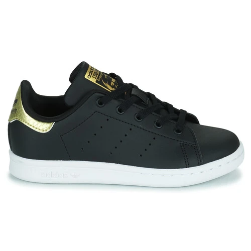 Adidas Originals STAN SMITH C Couleur Noir / Doré 4 Adidas Originals STAN SMITH C Couleur Noir / Doré – Image 2