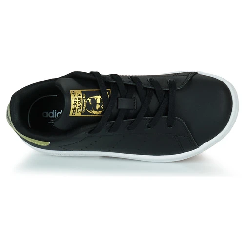 Adidas Originals STAN SMITH C Couleur Noir / Doré 8 Adidas Originals STAN SMITH C Couleur Noir / Doré – Image 6