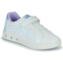 Geox J SKYLIN GIRL D Couleur Blanc / Iridescent / Argenté
