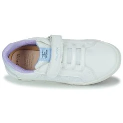 Geox J SKYLIN GIRL D Couleur Blanc / Iridescent / Argenté -Geox Boutique 24229060 500 F