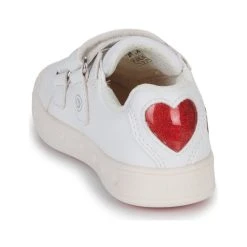 Geox J SKYLIN GIRL A Couleur Blanc / Rouge -Geox Boutique 24229064 500 E