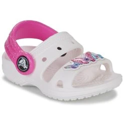 Crocs CLASSIC EMBELLISHED SANDAL T Couleur Blanc / Violet